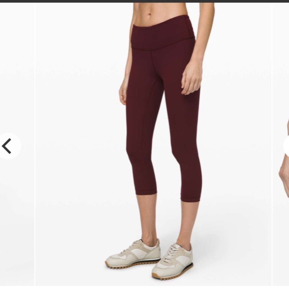 Lululemon Wunder Under Crop Mid-Rise Full-On Luxtreme , size 8